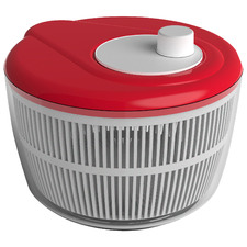 White & Red Round Salad Spinner
