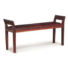 Elliot 2 Seater Leather Bench