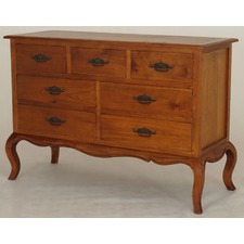 French Provincial 7 Drawer Tallboy