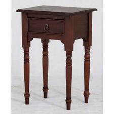 Turn Legged 1 Drawer Side Table