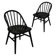 Yelena Oak Wood Dining Chairs (Set of 2)