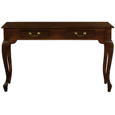 2 Drawer Queen Ann Sofa Table