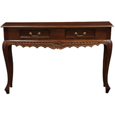 2 Drawer Carved Sofa Table
