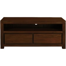 120cm Belgium 2 Drawer Mahogany Wood Entertainment Unit