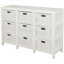 9 Drawer Rattan Cabinet
