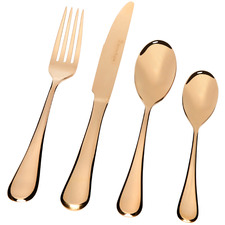 24 Piece Gold Chelsea Stainless Steel Cutlery Set