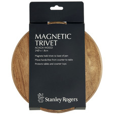 24cm Acacia Wood Magnetic Trivet