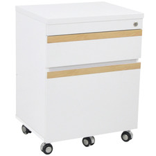 White Bianca 2 Drawer Filing Cabinet