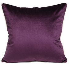Mulberry Luxury Cream Piped Velvet Cushion
