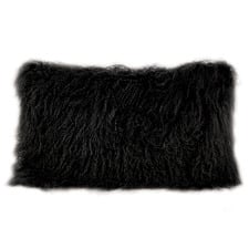 Solid Delbee Sheepskin Lumbar Cushion