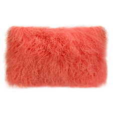 Solid Delbee Sheepskin Lumbar Cushion