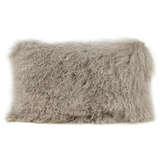 Solid Delbee Sheepskin Lumbar Cushion