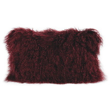 Solid Delbee Sheepskin Lumbar Cushion