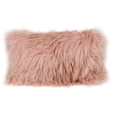 Solid Delbee Sheepskin Lumbar Cushion