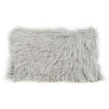 Solid Delbee Sheepskin Lumbar Cushion