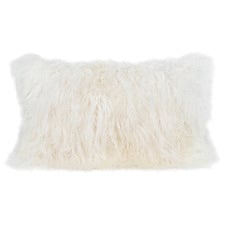 Solid Delbee Sheepskin Lumbar Cushion