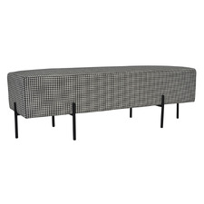 Houndstooth Lucy Upholstered Ottoman