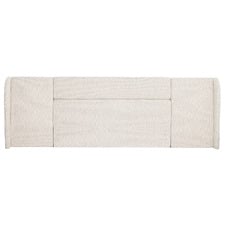 Oatmeal Aubin Oversized Wingback Upholstered Bedhead