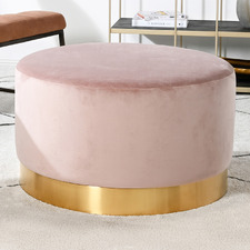 Large Milan Velvet Ottoman