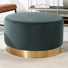 Large Milan Velvet Ottoman