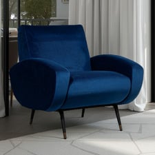 Modern Milan Velvet Armchair