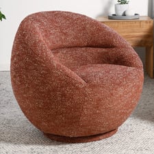 Terra Red Clara Swivel Accent Chair