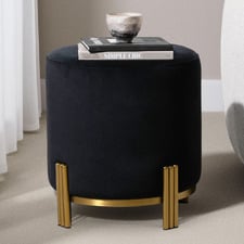 Annalise Velvet Upholstered Ottoman