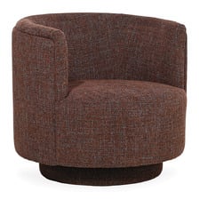 Mocha Caramel Camilla Upholstered Swivel Tub Chair