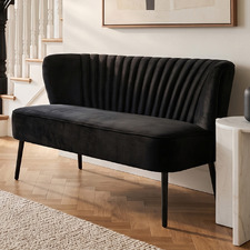 Black 2 Seater Sofa