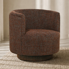 Mocha Caramel Camilla Upholstered Swivel Tub Chair