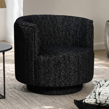 Charcoal Camilla Upholstered Swivel Tub Chair