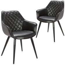 Toulouse Faux Leather Dining Chairs (Set of 2)