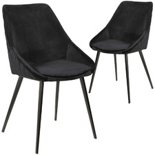 Khufra Velvet Dining Chairs (Set of 2)