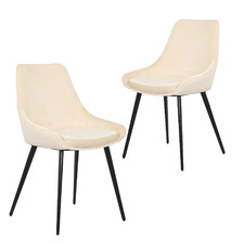 Solid Daimyo Dusty Velvet Dining Chairs (Set of 2)
