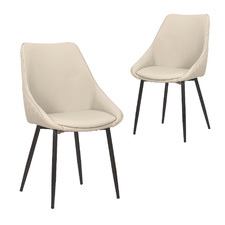 Khufra Faux Leather Dining Chairs (Set of 2)