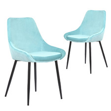Daimyo Bright Velvet Dining Chairs (Set of 2)
