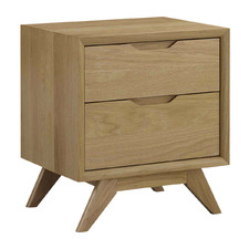 Jilly American Oak Bedside Table with 2 Drawers