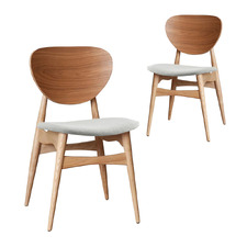 Portis Ash Wood Dining Chairs (Set of 2)