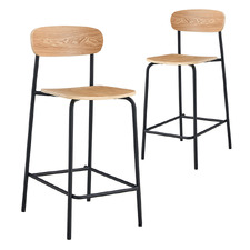 65cm Black Harper Barstools (Set of 2)