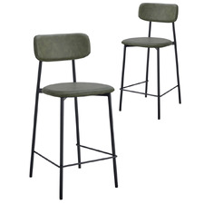66cm Eunice Faux Leather Barstools (Set of 2)