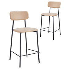 66cm Eunice Faux Leather Barstools (Set of 2)