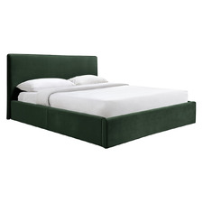 Forest Green Reece Velvet Platform Bed