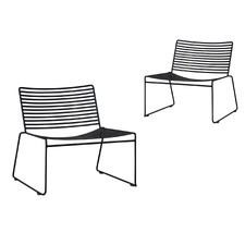 Byrne Stackable Outdoor Lounge Chairs (Set of 2)