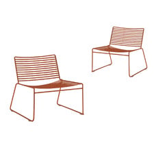 Byrne Stackable Outdoor Lounge Chairs (Set of 2)