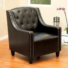 Elsternwick Faux Leather Armchair & Footstool Set
