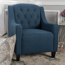 Dark Blue Canberra Fabric Armchair