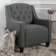 Dark Grey Lakewood Fabric Armchair