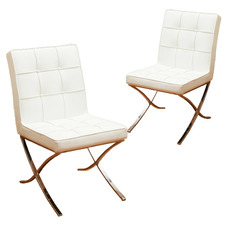 Breck Modern Leather Dining Chair (Set of 2)