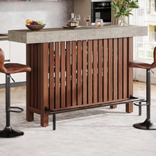Sutton Bar Table with Shelves