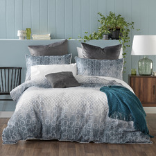 Grey Winston Cotton-Blend Quilt Cover Set